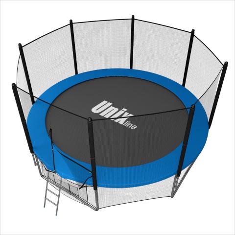 Батут UNIX line Classic 8 ft Outside (синий/зеленый)