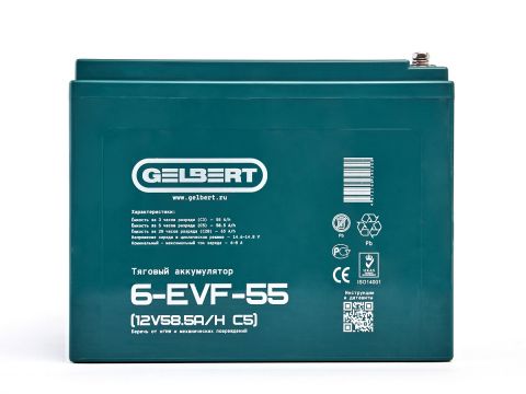 Тяговый аккумулятор Gelbert 6-EVF-55 (12V58.5A/H C5)