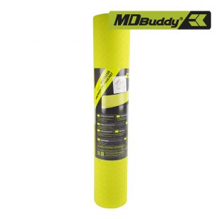 Коврик для йоги ТПЭ (183*61*0,6 см) зеленый MD Buddy MD9038