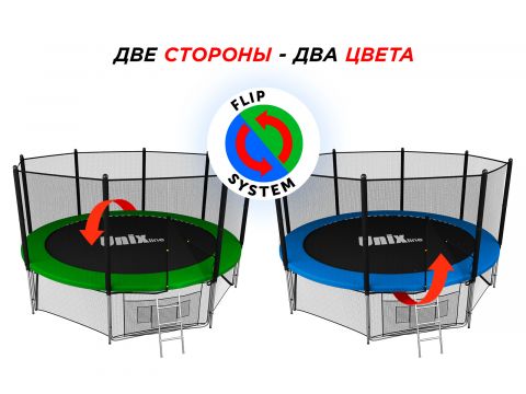Батут Unix Line Classic 10 ft Outside (синий/зеленый)