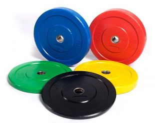 Диск для штанги каучуковый, цветной D51 мм PROFI-FIT 10 кг