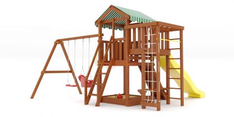 Детская площадка Савушка Мастер 3 (Махагон) Plus