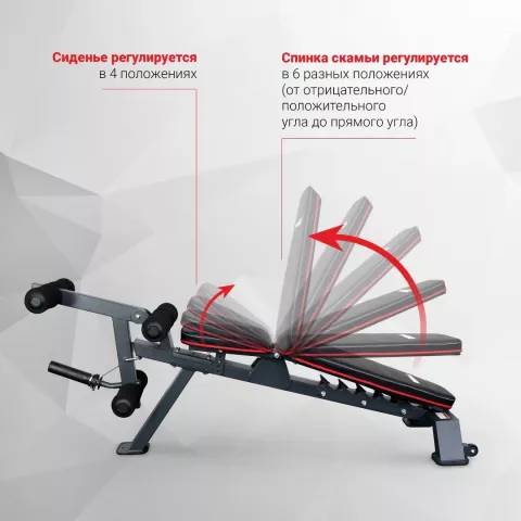 Скамья многофункциональная регулируемая Protrain S800