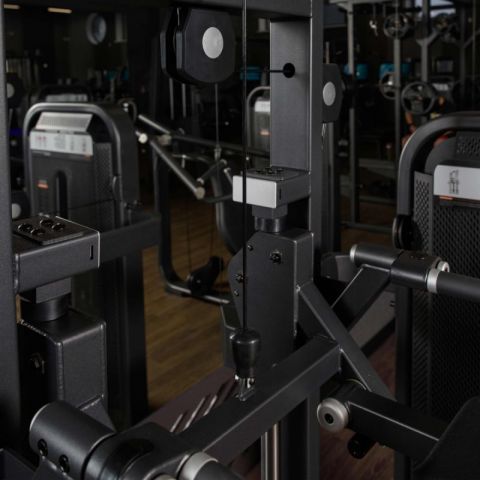Тренажер турник - брусья DHZ Fitness с противовесом. 