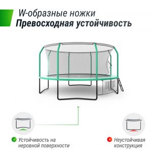 Батут Unix line 14 ft Supreme Game (зеленый)